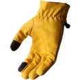 thumbnail image 2 of First Mfg Co - Ranch - Men's Motorcycle Biker Riding Gloves - Leather - Yellow - Large, 2 of 3