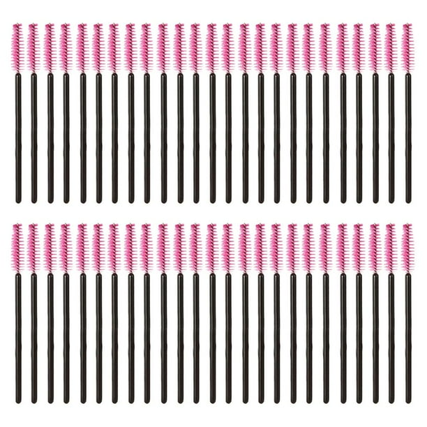 50 piezas de varillas de rímel desechables, cepillo de ñas, aplicador de extensión de ñas, carretes Baoblaze Mascara Wands Brush