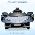 thumbnail image 3 of GloryStar 12V Kids Ride on Car, Licensed Corvette Battery Powered for Toddlers, Remote Controlled, Visual Dashboard, Features LED Lights and Music for Fun Play, 3 of 7