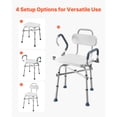 thumbnail image 6 of KFFKFF Swivel Shower Chair with Arms and Backrest, 500 lbs Capacity Adjustable Seat for Shower Stalls and Bathtubs, Ideal for Adults, Seniors, and Individuals with Limited Mobility, 6 of 9