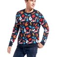 thumbnail image 2 of Men's Christmas Rudolph Reindeer Holiday Festive Knitted Sweater Cardigan Cute Ugly Pullover Jumper, 2 of 6