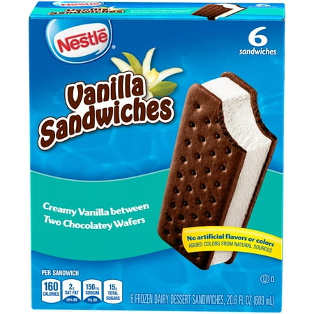 Nestle Vanilla Ice Cream Sandwiches 6 Ct Box