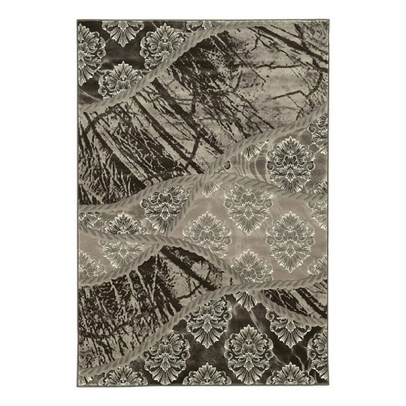 Bowery Hill 96" x 123" Transitional Fabric Rug in Light Brown