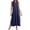 C-Navy379, variant on DHFJKG Summer Dresses For Women Beach Long Dress Sleeveless Turndown Collar Loose Fit Solid Color Flowy A-Line Side Slit Sundress Stylish Dresses