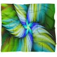 thumbnail image 4 of DESIGN ART Designart 'Rotating Fractal Green Star' Floral Throw Blanket, 4 of 5