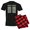 With Red Plaid Pant, variant on CafePress - Digital Forensic Men's Dark Pajamas - Men's Dark Loose Fit Cotton Pajama Set