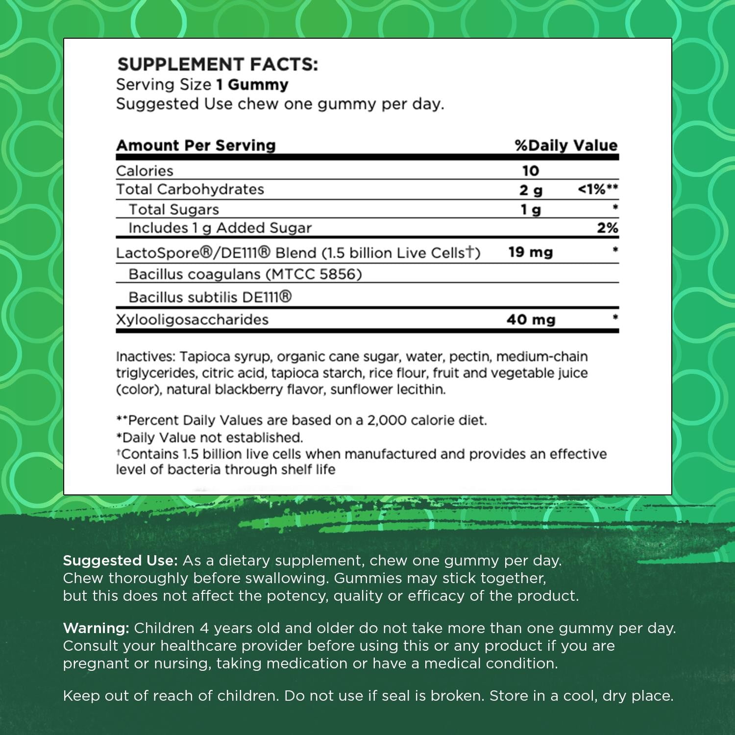 Swanson Probiotic + Prebiotic Gummies - Blackberry 1.5 Billion Cfu 60 Gummies