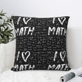 thumbnail image 4 of Pofeuu I love Math Print Double-sided plush pillowcase Square Throw Pillow Covers Pillows Cover for Living Room Bedroom Sofa Couch Cushion Cover（No pillow core）-12"x12", 4 of 7