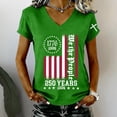 thumbnail image 2 of Womens Shirts Summer 250Th Anniversary Usa for Women 17762026 Patriotic American Flag V Neck T July 4Th Graphic Tee 250 Anniversary Usa Shirt Women Green M, 2 of 8