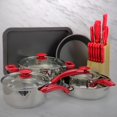 thumbnail image 5 of MegaChef MC-CS2200 Batterie de Cuisine en Aluminium Ensemble Combo, Rouge - 22 Pcs, 5 of 5