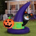 thumbnail image 2 of Witch Hat w/Cat - Inflatable, 2 of 5