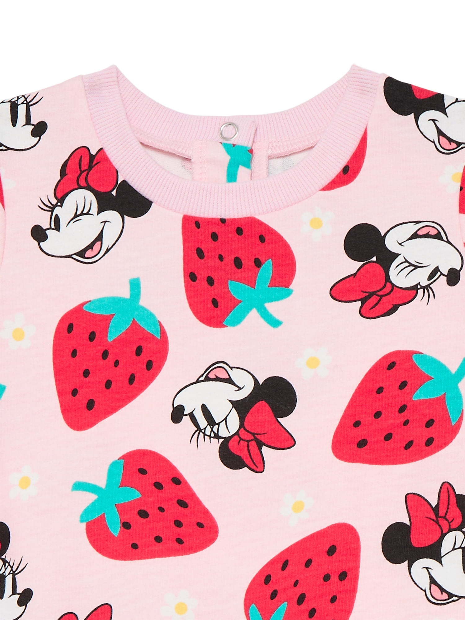 Minnie Mouse Baby Girls Allover Print Ruffle Shirt and Shorts Set, 2 Piece, Sizes 0/3M-24M
