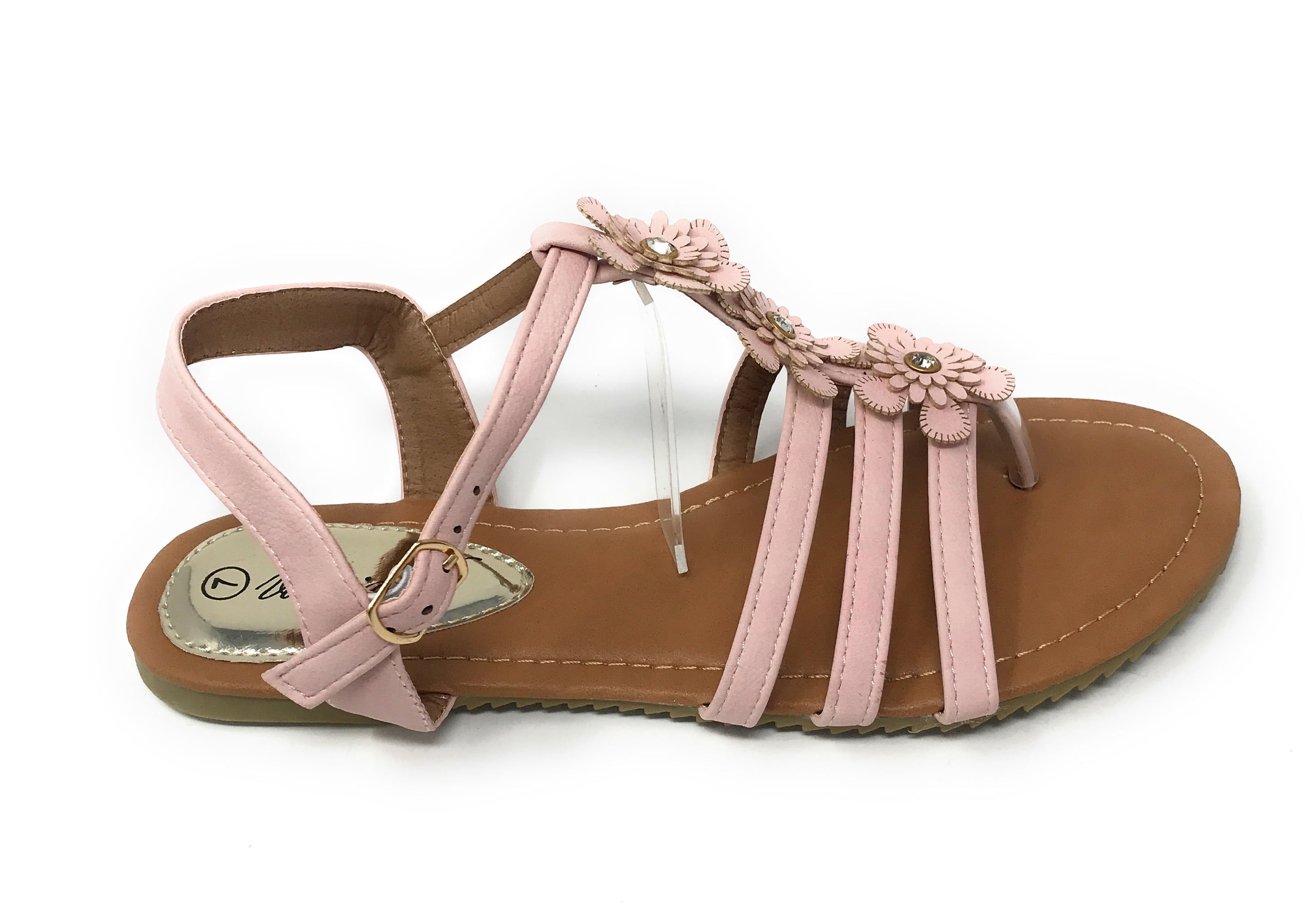 Victoria K Triple Flowers With Crossover Straps Sandals (Women)