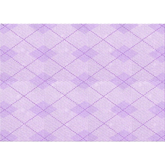 Ahgly Company Machine Washable Indoor Rectangle Transitional Violet Purple Area Rugs, 3' x 5'