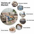 thumbnail image 5 of Flannel Fleece Throw Blanket Spring Cherry Flower Bird Lightweight Soft Plush Blankets,Rustic Floral Retro Wood Board Cozy Warm Throw Blanket for Couch Sofa Bed Car Office 40x50in, 5 of 9