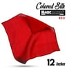 Magic Makers 12 Inch Professional Grade Magician\'s Silk - Red