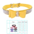 thumbnail image 3 of Methold Decoración para mascotas Cachorro Perro Gato Collar ajustable prop Correa Hebilla Rhinestone PULeather Suministros para perros amarillo METRO, 3 of 3