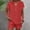 Red, variant on NMMUED Women 2 Piece Linen Short Sets 2026 Summer Vacation V Neck Short Sleeve Beach Outfits Button Casual Suits Lounge Sets for Women Red L