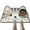 Cat Head, variant on Cat Food Mats for floor, Cat Water Bowl Mats Pet Feeding Absorbent Mat Cat Placemats for Food and Water Grey Small 17.7 * 9.8 inch