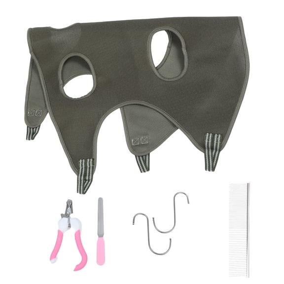 MEIBUTYUP Olive Green Dog Nail Trim Hammock 1 Set Pet Grooming Aid for Nail Care