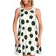 thumbnail image 1 of Easygdp Abstract Green Polka Dot para Vestido Transpirable de Mujer, Vestido Suelto de Manga Corta con Pliegues y Bolsillos para el Verano, 1 of 7