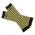 thumbnail image 2 of Dyfzdhu Fingerless Gloves for Women Trendy Striped Fall Winter Long Arm Warmer Yellow, 2 of 3