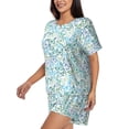 thumbnail image 2 of Lsque Butterflies Women's Short-Sleeved Pajama Set - 2 Piece Soft and Lightweight Sleepwear Set-Large, 2 of 9