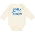 thumbnail image 3 of Inktastic Nautical My 1st Birthday with Blue Whale and Anchor Boys or Girls Long Sleeve Baby Bodysuit, 3 of 5