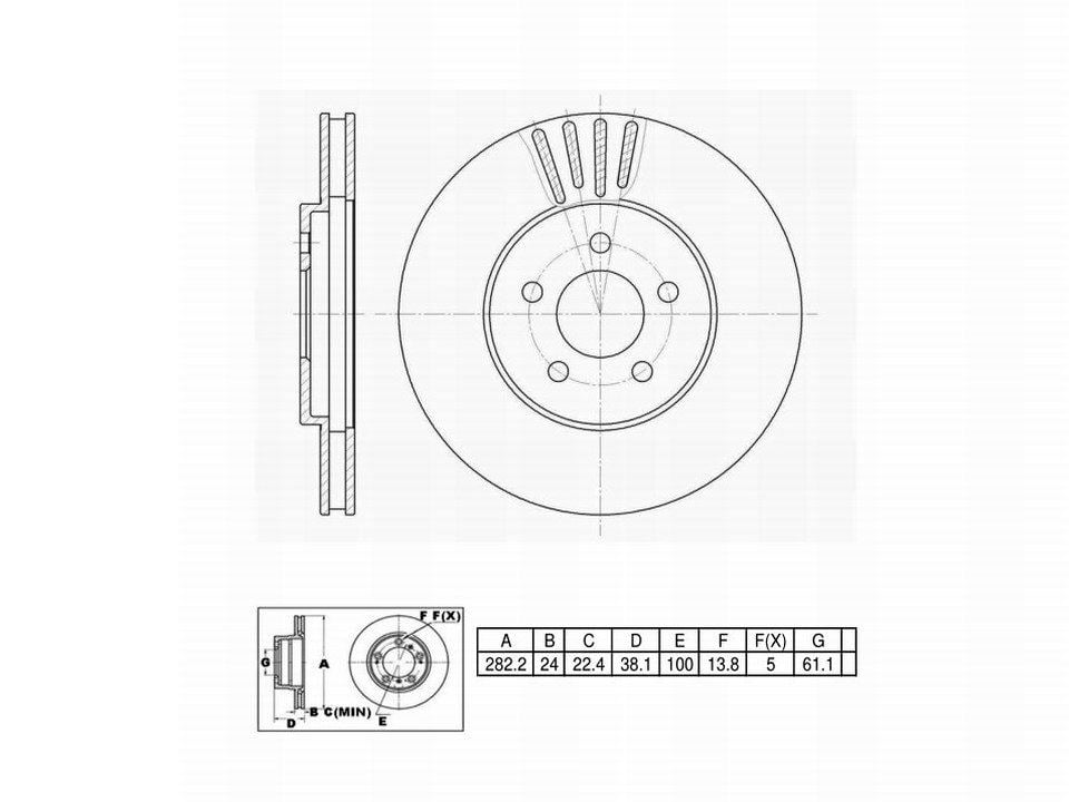 Winstop Brake Rotor, Front WS230939, Chrysler LeBaron 1995-1989