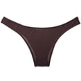 thumbnail image 3 of Botmois Men's Briefs Yoga Spandex Elastic Thongs Ultrathin Tangas Low-rise Hipster Underwear Coffe M, 3 of 3