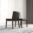 thumbnail image 2 of Valentine Mid-Century Modern Faux Leather Dining Chair in Black (Set of 2), 2 of 8