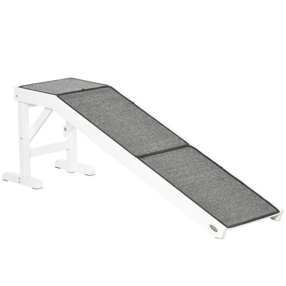 Folding Pet Ramp for Dogs & Cats, Non-Slip , White, 60" X 16"
