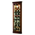 thumbnail image 3 of Solid-Wood Lighted Corner Curio Cabinet in Victorian Brown by Pulaski Furniture, 3 of 3