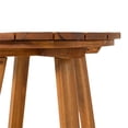 thumbnail image 4 of Modern Slat Back Solid Wood Side Table - Brown, 4 of 6
