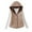 Khaki, variant on Lindreshi Winter Vests for Women 2023 Women Solid Short Outerwear Cotton Jackets Pocket Loose Stand Vest