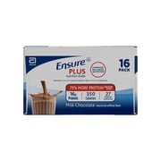 Ensure Plus Meal Replacement Nutrition Shake, Milk Chocolate, 16g Protein, 8 fl oz - 16 Pack