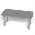 thumbnail image 6 of Ciokea 66" Outdoor Dining Table with Umbrella Hole HDPE Rectangle Patio Table for 6 Patio Furniture Garden Backyard Gray, 6 of 6