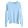 thumbnail image 4 of mgoYE Sweaters for Women Long Sleeve Lightweight Crewneck Soft Basic Knit Loose Fit Pullover Top Fall Trendy Outfits(Sky Blue,S), 4 of 4