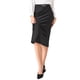 thumbnail image 1 of Falda de satén elegante para mujer INSPIRE CHIC, con cintura elástica, falda midi de seda en línea A, color negro, 1 of 5