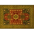 thumbnail image 1 of Ahgly Company Machine Washable Indoor Rectangle Persian Yellow Traditional Area Rugs, 3' x 5', 1 of 4