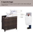 thumbnail image 3 of Cesto para la ropa sucia con 3 bolsas con forro extraíbles; Cesto para la ropa sucia de ratán tejido a mano de 132 L con tapa y patas elevadas; Cesto para ropa con asas laterales; Clasificador de ropa, 3 of 5