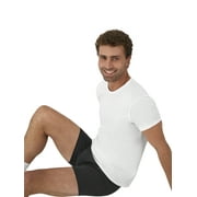 Hanes Men's Value Pack White Crew T-Shirt Undershirts, 6 Pack