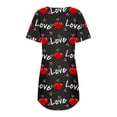 thumbnail image 6 of UFOUND Sleepwear Womens Short Sleeve Love Printing Sleepshirt O-Neck Cute Nightdress Comfy Nightgown Dress Pajamas Homewear Loungewear Nightwear Everyday, 6 of 6