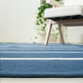 thumbnail image 5 of SAFAVIEH Montauk Oswald Geometric Striped Cotton Area Rug, Navy/Ivory, 9' x 12', 5 of 9