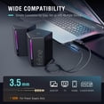thumbnail image 4 of Fifine Computer Speakers Desktop Pc Speakers With Volume Control Rgb Gaming Speakers Wired With 3.5Mm Aux Audio Cable For Laptop Monitor Phone Tablet-Ampligame A20, 4 of 5