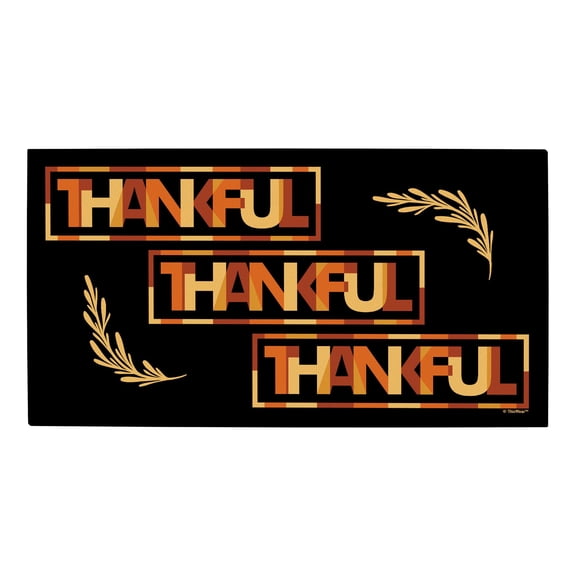 ThisWear Fall Decorations for Home Thankful Fall Colors Word Art Doormat Fall