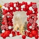 thumbnail image 3 of Kit de arco de guirnalda de globos de Navidad JAMW 193 piezas Decoraciones de globos rojos blancos, 3 of 5