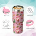 thumbnail image 3 of Christmas Tumbler with Handle and Flip Straw, 30oz Santa Claus Stainless Steel Insulated Cup, Xmas Eve Coffee Mug Water Bottle, Gifts for Women, 3 of 6