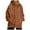 Brown, variant on tklpehg Women's Jackets for Winter Lightweight single-layer work Coat outdoor loose zippered jacket Overcoat Long Sleeve Leisure Solid Color Fall Coat Outwear Black XXXL