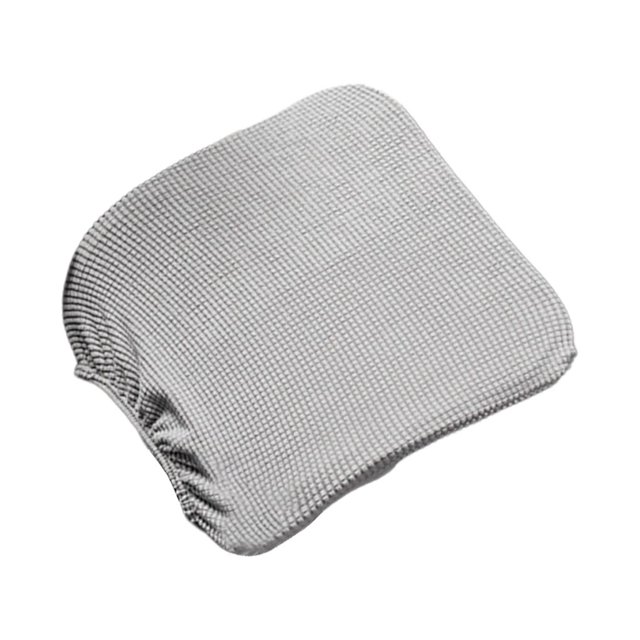 kurtrusly Chair Cover Slipcover Stretch Seat Computer Protection Set Anti-Dirty Thicken Solid Home Wedding Universal Decoration Silver Gray/Backrest 1Set